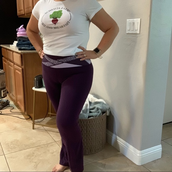 Lululemon 10 wide leg purple leggings high waisted - Picture 2 of 8